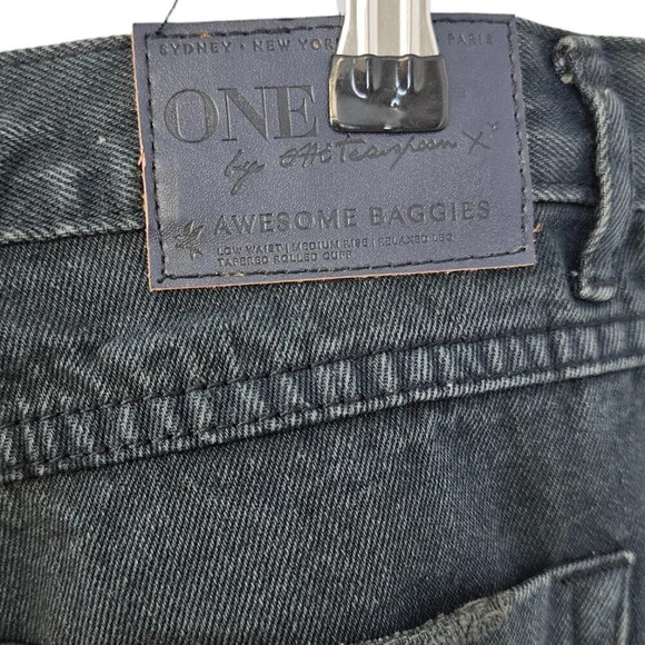 One  Teaspoon Womens Awesome Baggies Low Waist Mid Rise Relaxed Leg Tapered Cuff - Picture 5 of 9